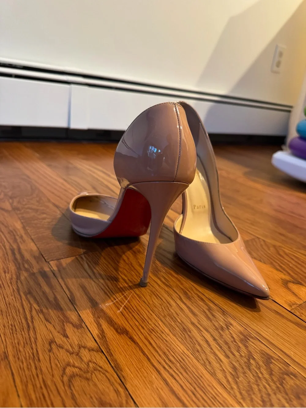 Christian Louboutin Blush Patent Pointed-Toe Pumps Dorse